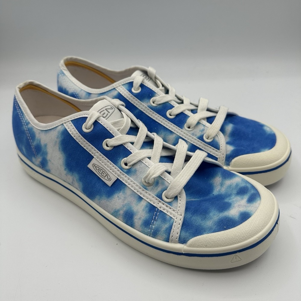 Keen Elsa Lite Shoes‎ Womens Sz 10 Blue/White Tie-Dye Canvas Sneakers 1025292